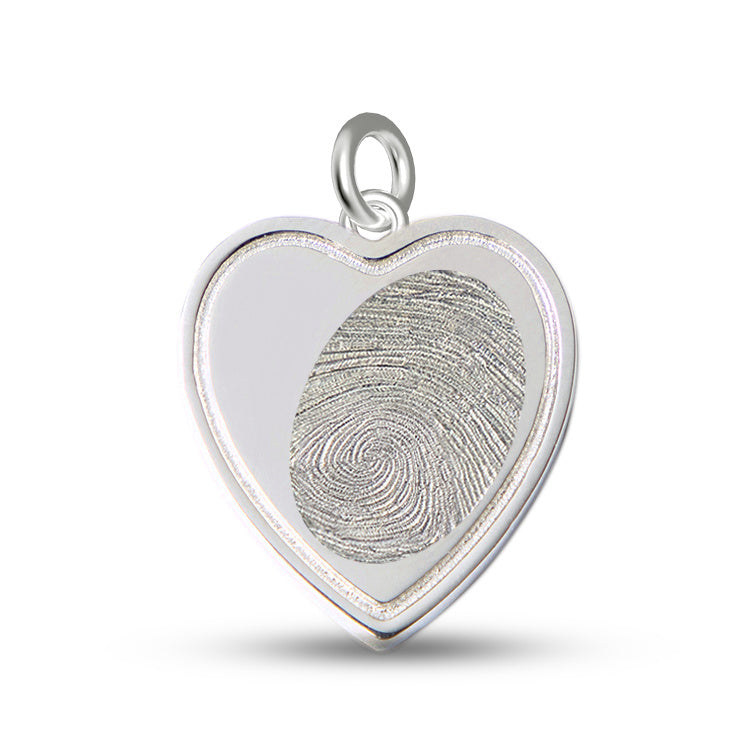 Heart Fingerprint Pendant - Weddle