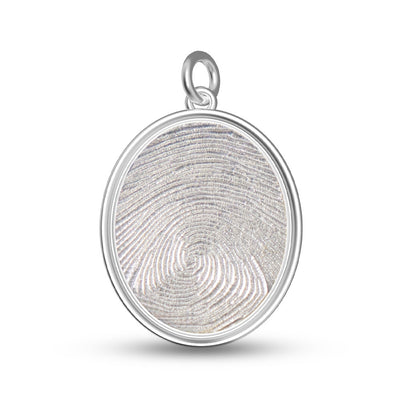 Oval Fingerprint Pendant - Weddle